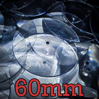 60mm clear round flying base by Hobby Heaven for tabletop wargaming miniatures
