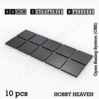 60mm Square Plain Black Plastic Bases 3d Print
