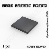 60mm Square Plain Black Plastic Bases 3d Print
