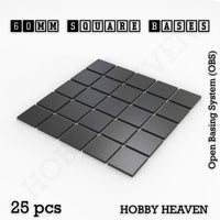 60mm Square Plain Black Plastic Bases 3d Print
