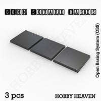 60mm Square Plain Black Plastic Bases 3d Print
