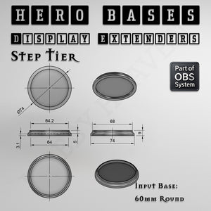 Hero Bases Display Extenders | Convert Gaming Bases to Display Bases & Plinths