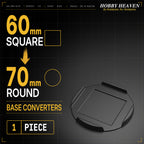 Square to Round Base Converters 3D Print Full Range