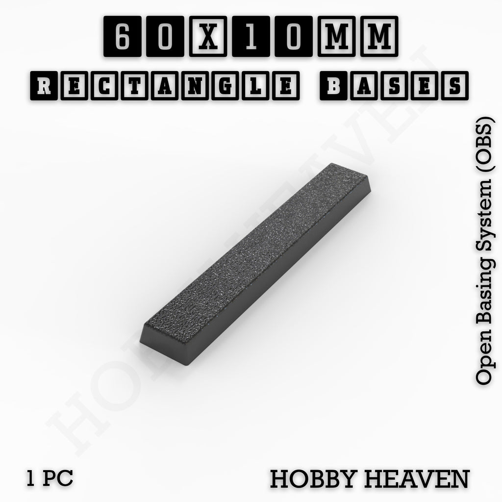 Rectangle Bases Range Sizes - 75x30mm to 125x40mm Medium Sizes 3d Print Full Range Tabletop Games
