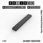 Rectangle Bases Range Sizes - 75x30mm to 125x40mm Medium Sizes 3d Print Full Range Tabletop Games