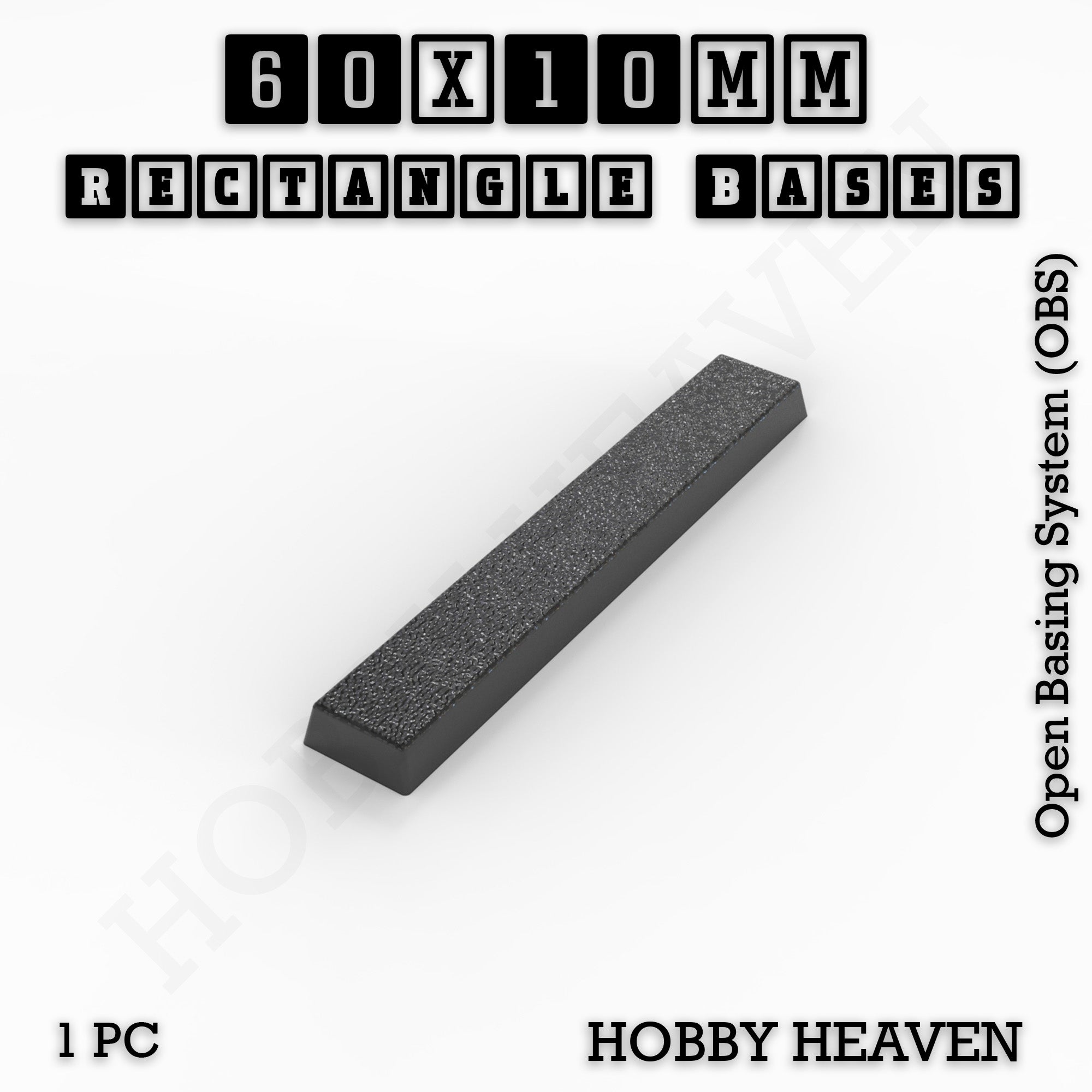 Rectangle Bases Range Sizes - 75x30mm to 125x40mm Medium Sizes 3d Print Full Range Tabletop Games