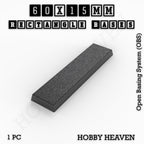 Rectangle Bases Range Sizes - 75x30mm to 125x40mm Medium Sizes 3d Print Full Range Tabletop Games