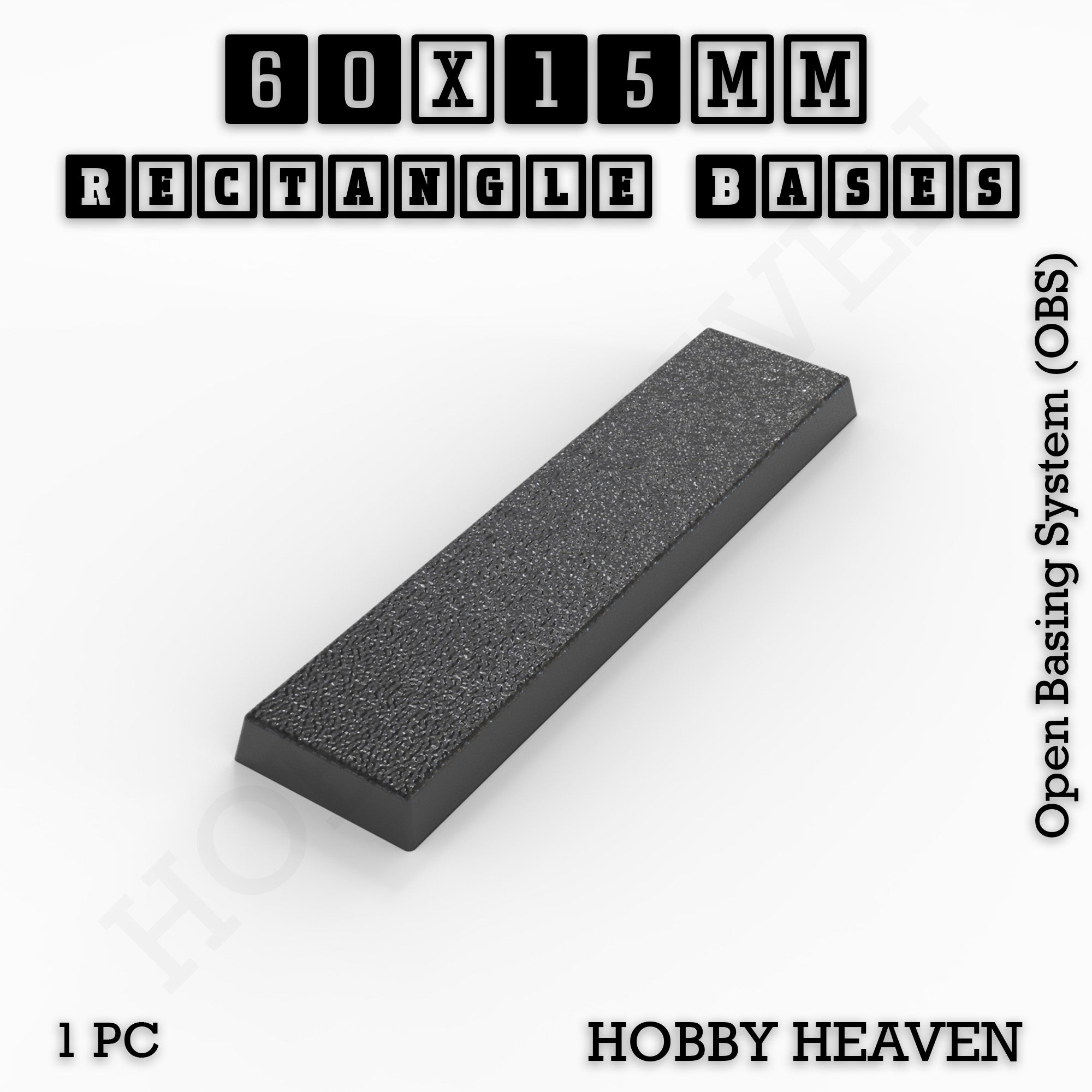Rectangle Bases Range Sizes - 75x30mm to 125x40mm Medium Sizes 3d Print Full Range Tabletop Games