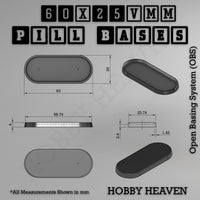 Pill Bases Range - 3d Print Full Range Tabletop Games
