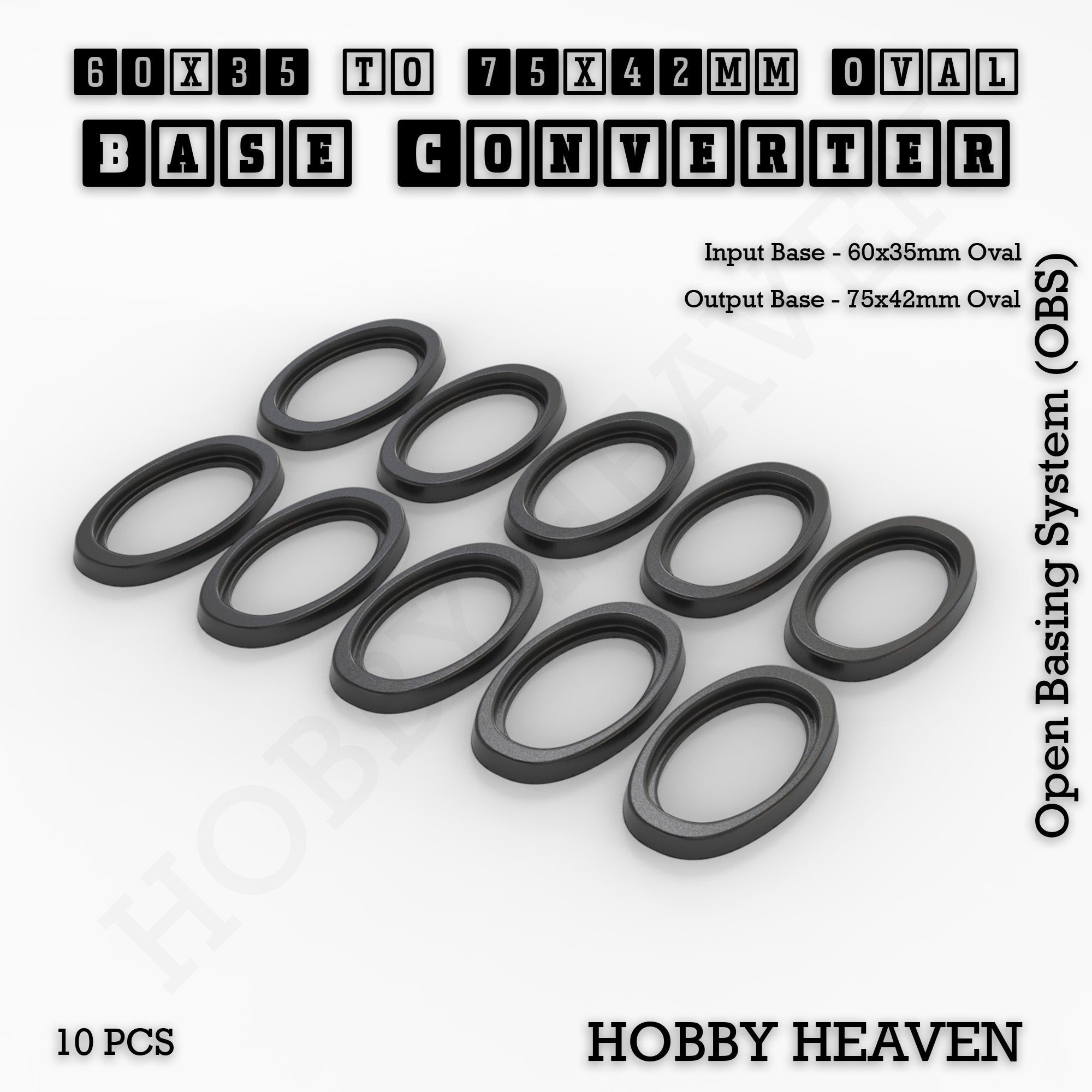 Oval To Oval Bases Size Converters 3d Print Full Range