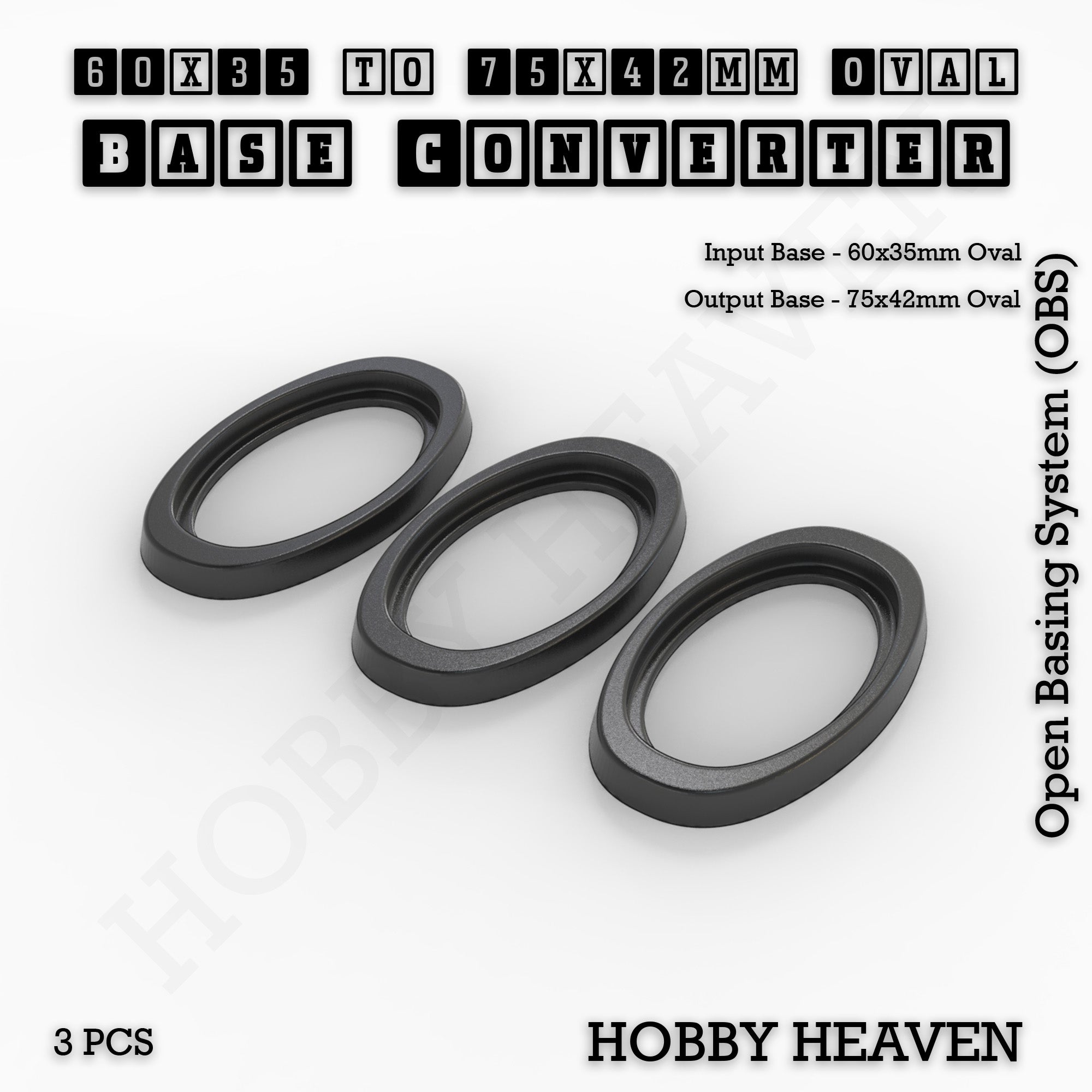 Oval To Oval Bases Size Converters 3d Print Full Range