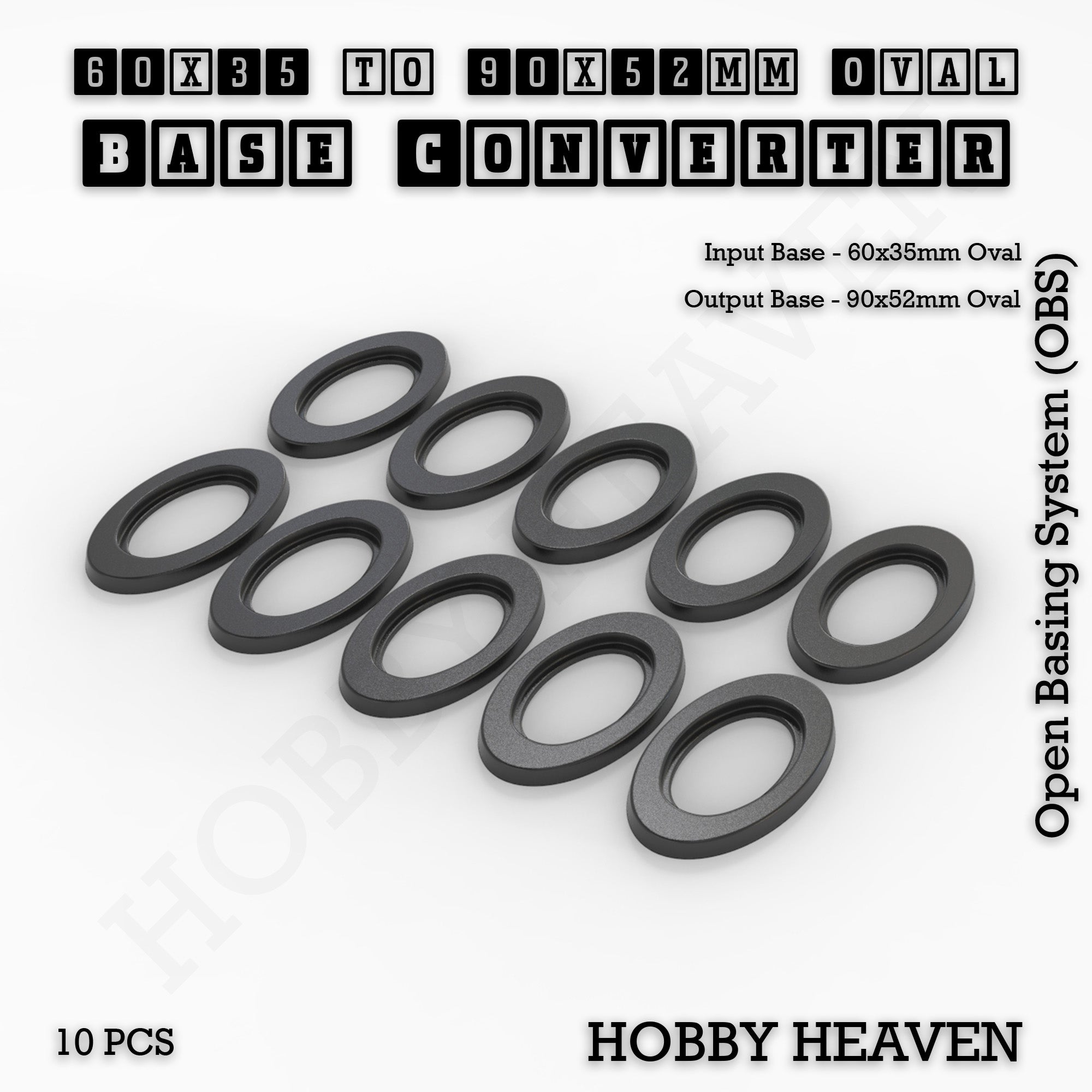 Oval To Oval Bases Size Converters 3d Print Full Range