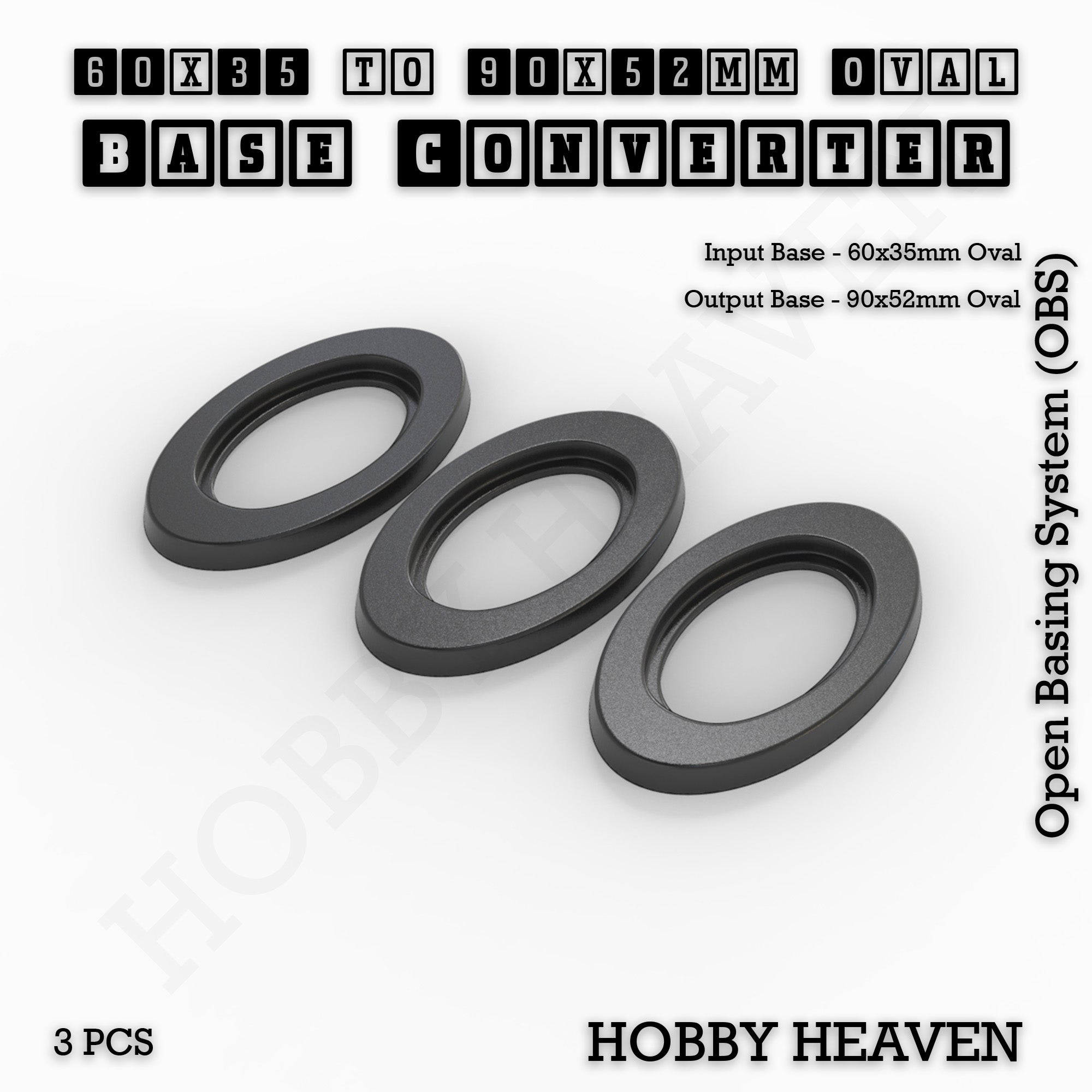 Oval To Oval Bases Size Converters 3d Print Full Range