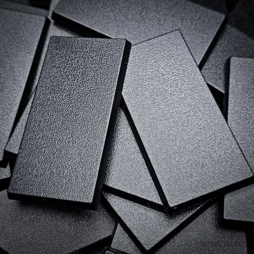 60x30mm Rectangle Plain Plastic Bases - Hobby Heaven