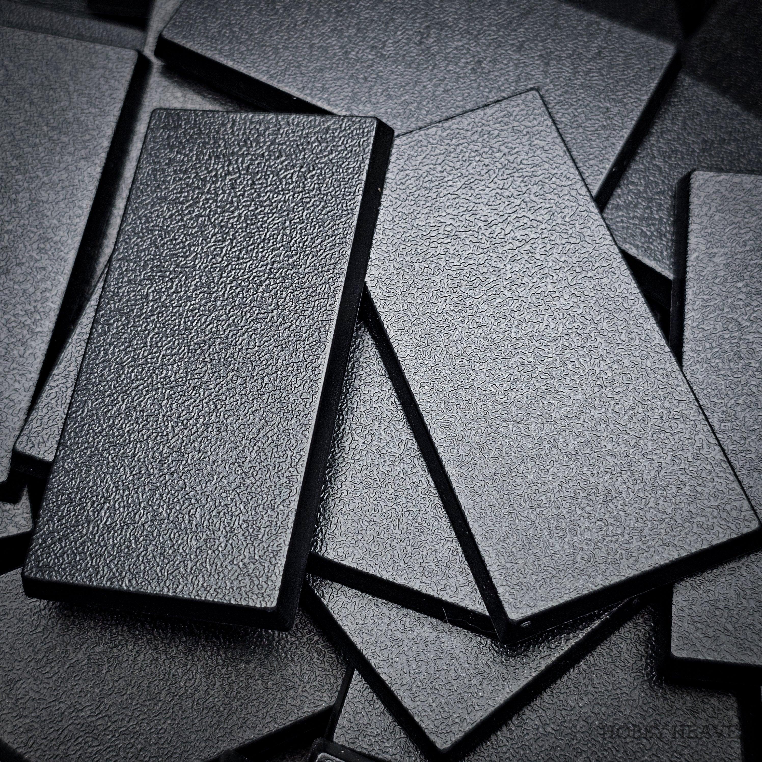 60x30mm Rectangle Plain Plastic Bases - Hobby Heaven