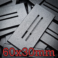 60x30mm Rectangle Slotted Plastic Bases - Hobby Heaven
