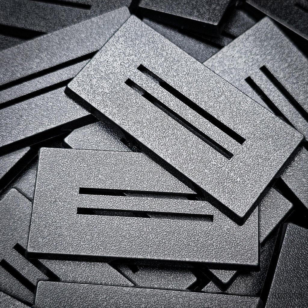 60x30mm Rectangle Slotted Plastic Bases - Hobby Heaven