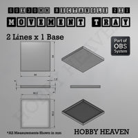 Rectangle Movement Trays | Cavalry & Monsters | 50×25-100×60mm | OBS System