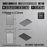 Rectangle Movement Trays | Cavalry & Monsters | 50×25-100×60mm | OBS System
