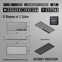 Rectangle Movement Trays | Cavalry & Monsters | 50×25-100×60mm | OBS System