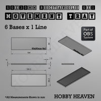 Rectangle Movement Trays | Cavalry & Monsters | 50×25-100×60mm | OBS System

