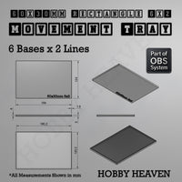 Rectangle Movement Trays | Cavalry & Monsters | 50×25-100×60mm | OBS System