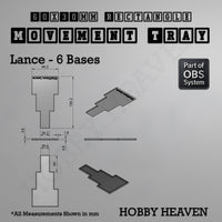 Rectangle Movement Trays | Cavalry & Monsters | 50×25-100×60mm | OBS System