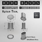 Hero Bases Display Extenders | Round and Ovals | Convert Gaming Bases to Display Bases & Plinths