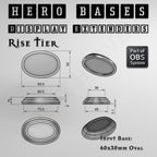 Hero Bases Display Extenders | Round and Ovals | Convert Gaming Bases to Display Bases & Plinths