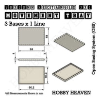 Square and Rectangle Movement Trays for Tabletop Games | Warhammer Compatible | Full Range
