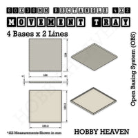 Square and Rectangle Movement Trays for Tabletop Games | Warhammer Compatible | Full Range
