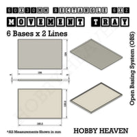 Square and Rectangle Movement Trays for Tabletop Games | Warhammer Compatible | Full Range
