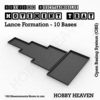 Rectangle Movement Trays | Cavalry & Monsters | 50×25-100×60mm | OBS System