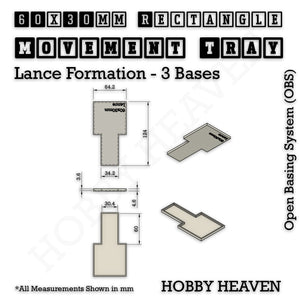 Square and Rectangle Movement Trays for Tabletop Games | Warhammer Compatible | Full Range