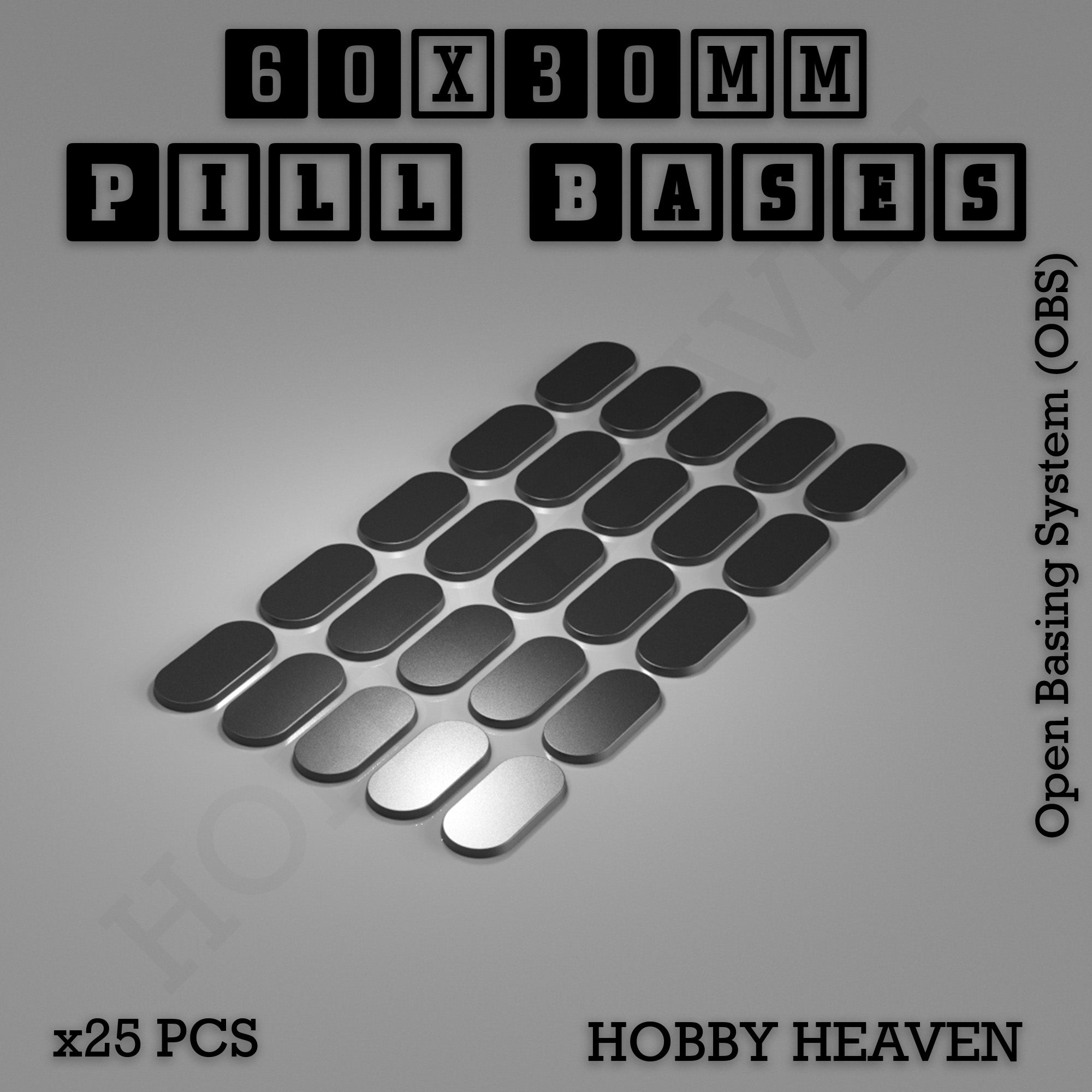 Pill Bases Range - 3d Print Full Range Tabletop Games