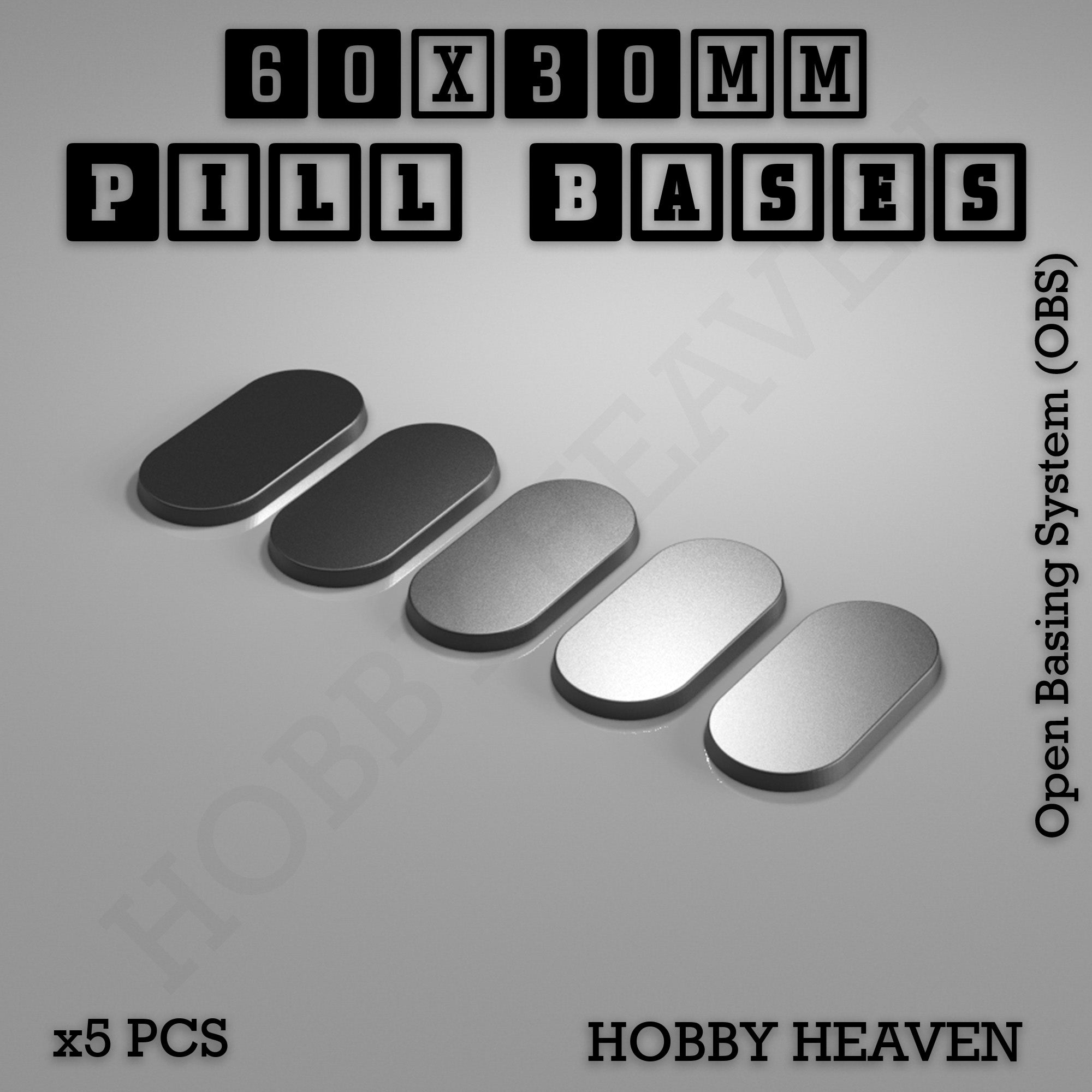 Pill Bases Range - 3d Print Full Range Tabletop Games