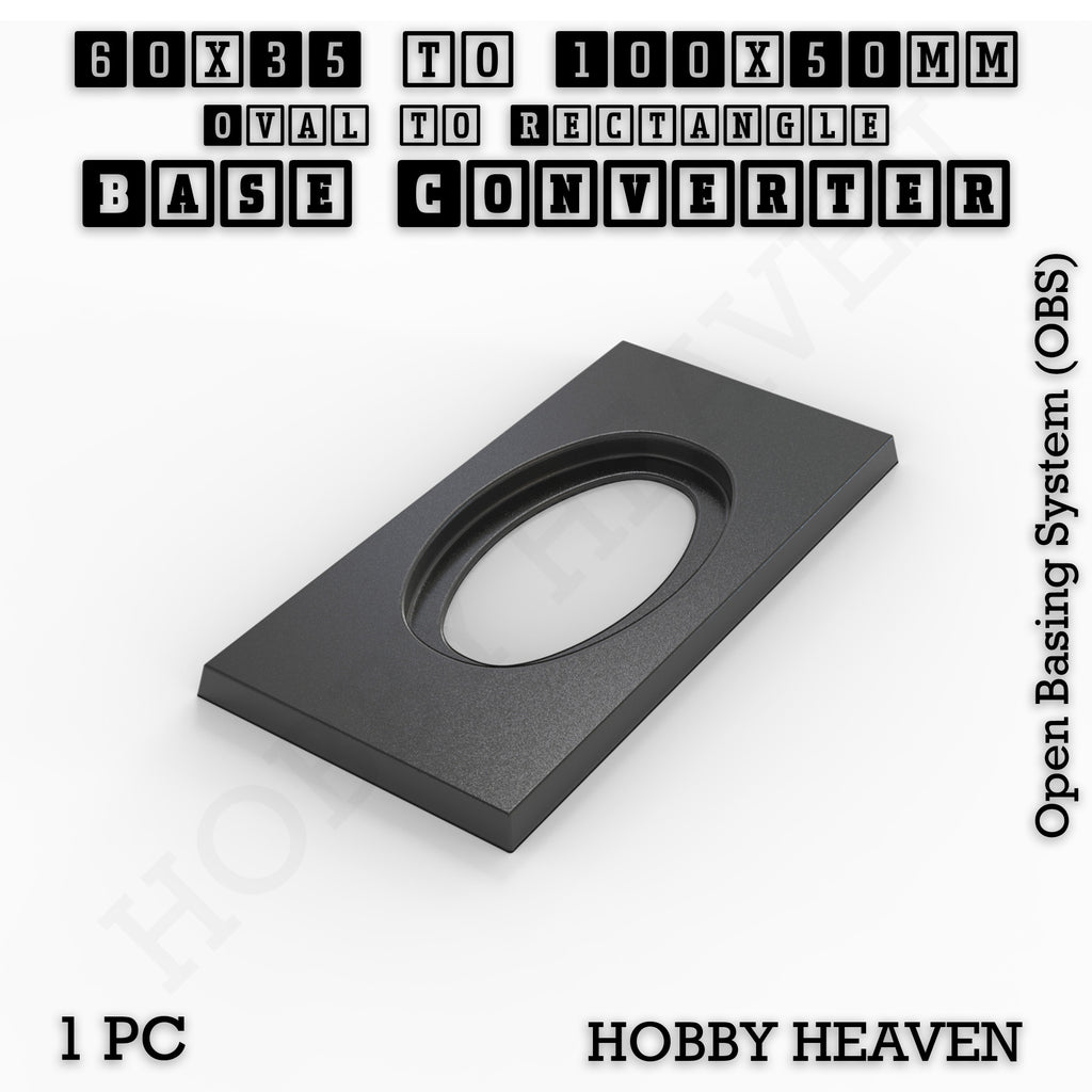 Wargaming Oval to Rectangle Base Converters – Tabletop Games | 3D Printed Tabletop Accessories