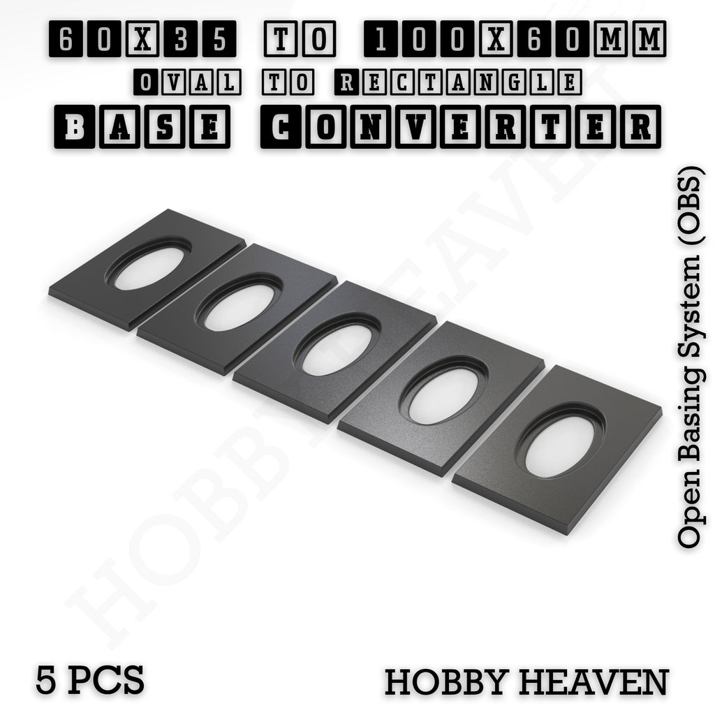 Wargaming Oval to Rectangle Base Converters – Tabletop Games | 3D Printed Tabletop Accessories