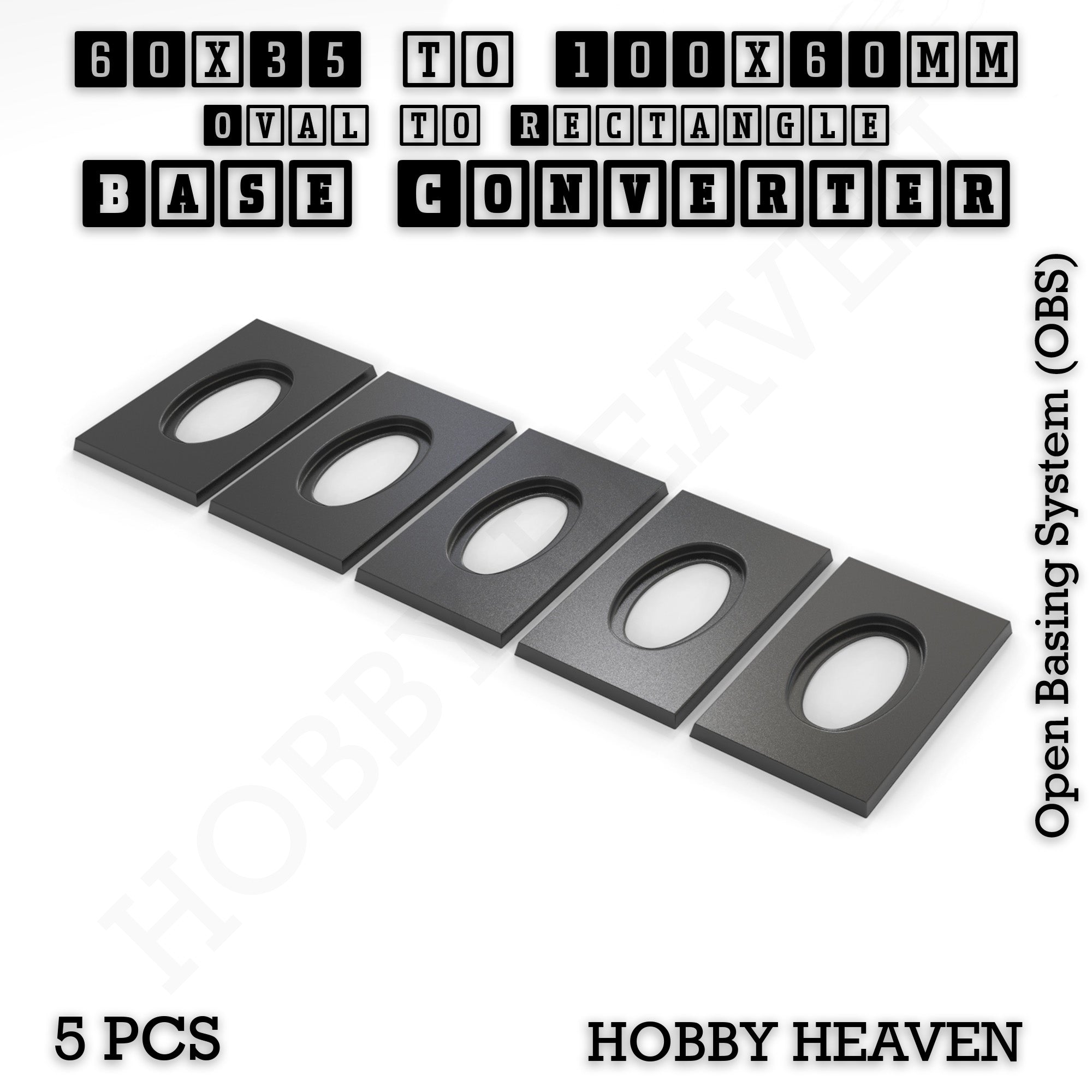 Wargaming Oval to Rectangle Base Converters – Tabletop Games | 3D Printed Tabletop Accessories