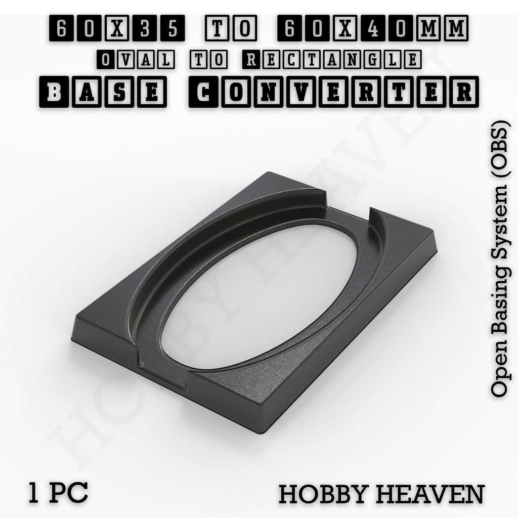 Wargaming Oval to Rectangle Base Converters – Tabletop Games | 3D Printed Tabletop Accessories