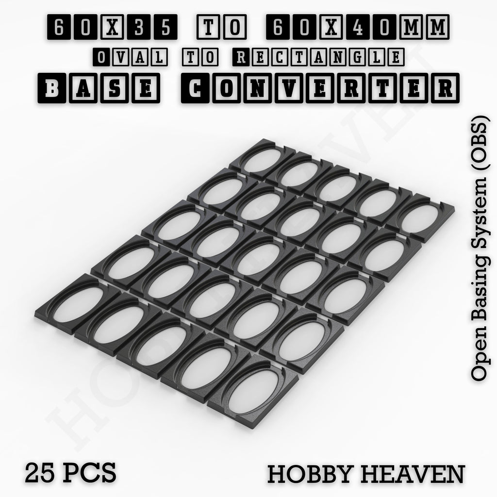 Wargaming Oval to Rectangle Base Converters – Tabletop Games | 3D Printed Tabletop Accessories