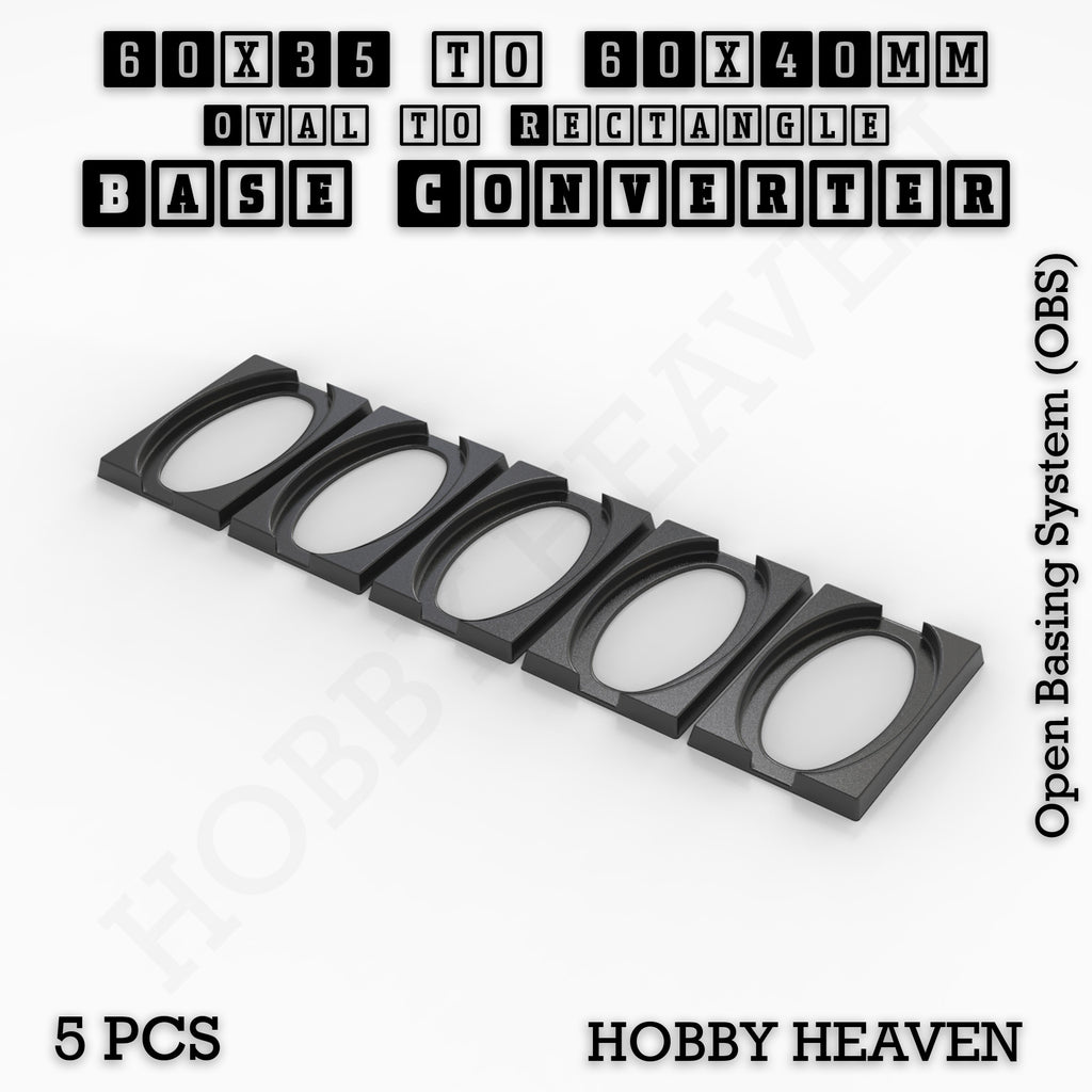 Wargaming Oval to Rectangle Base Converters – Tabletop Games | 3D Printed Tabletop Accessories