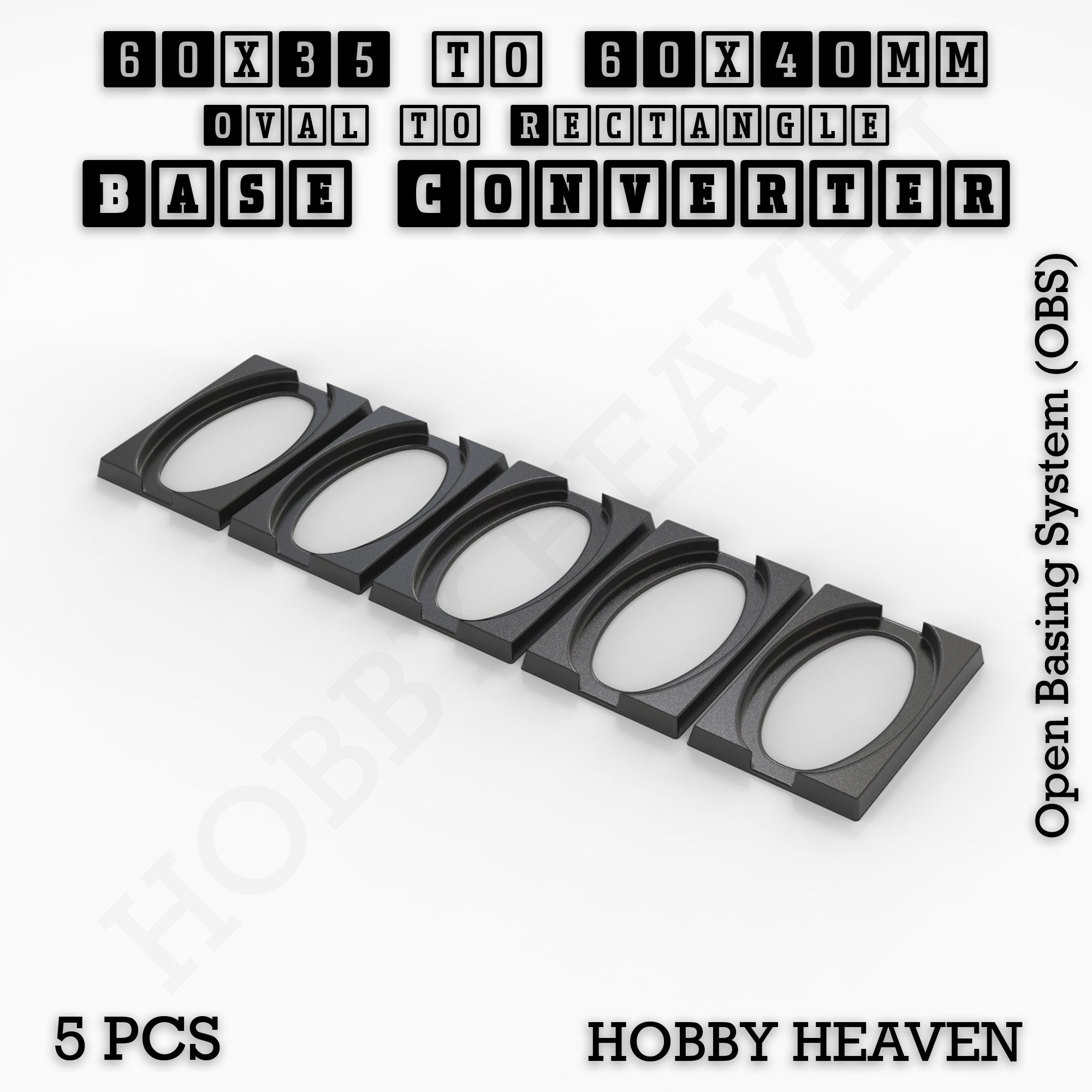 Wargaming Oval to Rectangle Base Converters – Tabletop Games | 3D Printed Tabletop Accessories