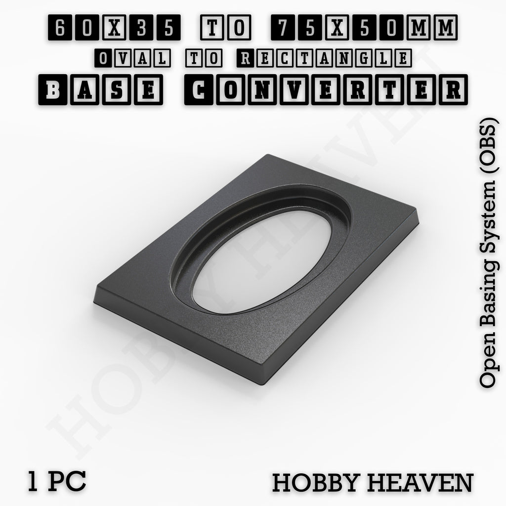 Wargaming Oval to Rectangle Base Converters – Tabletop Games | 3D Printed Tabletop Accessories