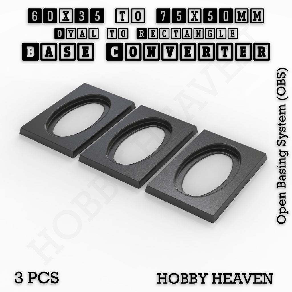 Wargaming Oval to Rectangle Base Converters – Tabletop Games | 3D Printed Tabletop Accessories