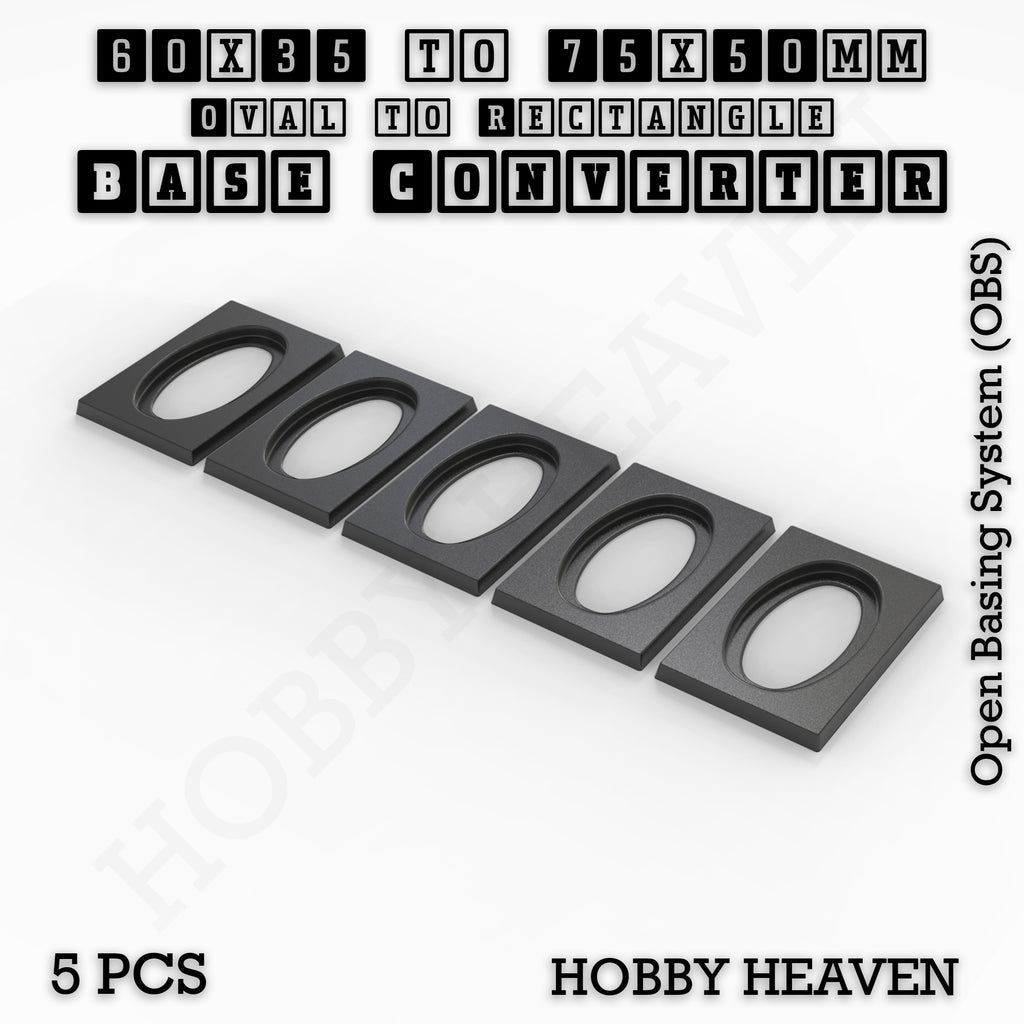 Wargaming Oval to Rectangle Base Converters – Tabletop Games | 3D Printed Tabletop Accessories