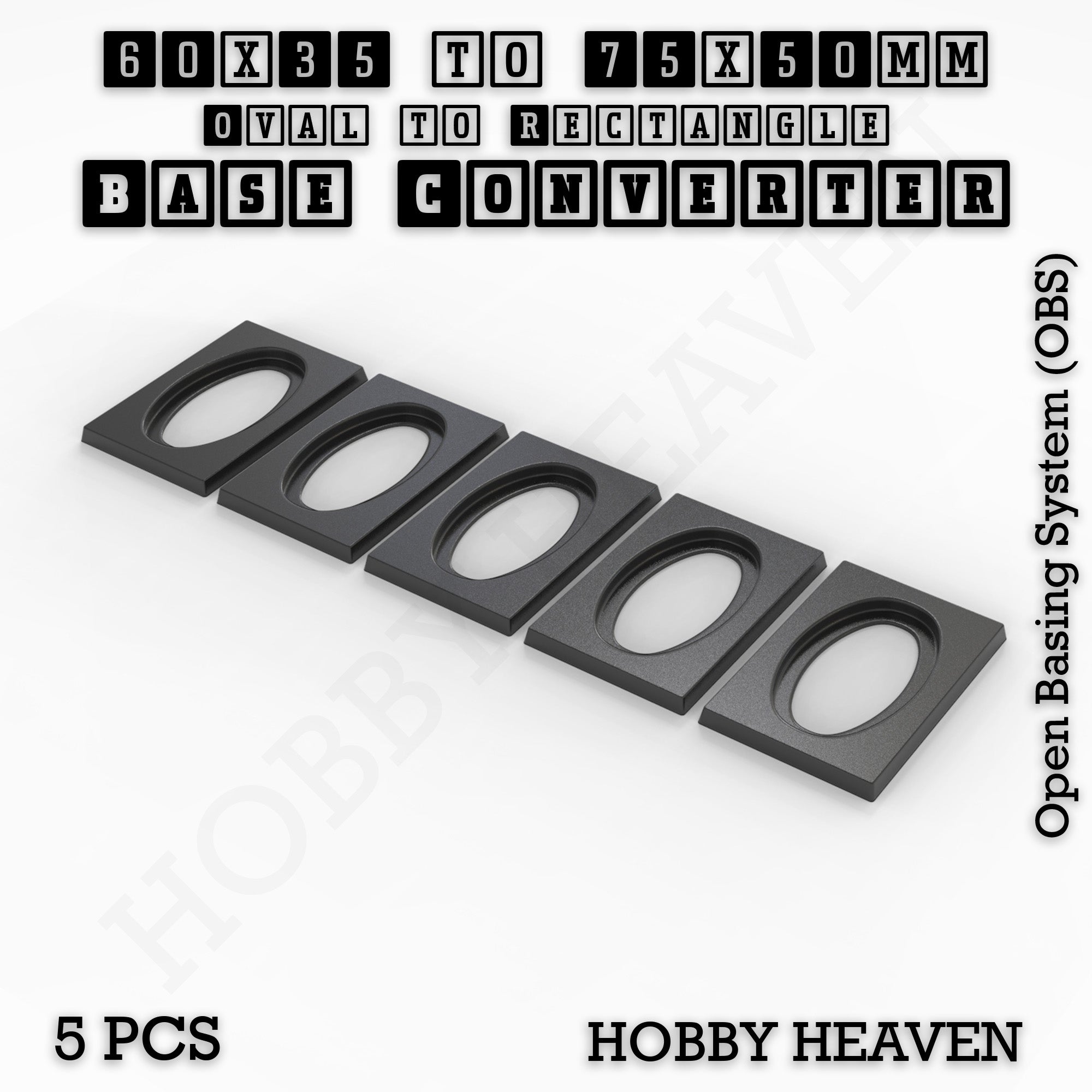 Wargaming Oval to Rectangle Base Converters – Tabletop Games | 3D Printed Tabletop Accessories