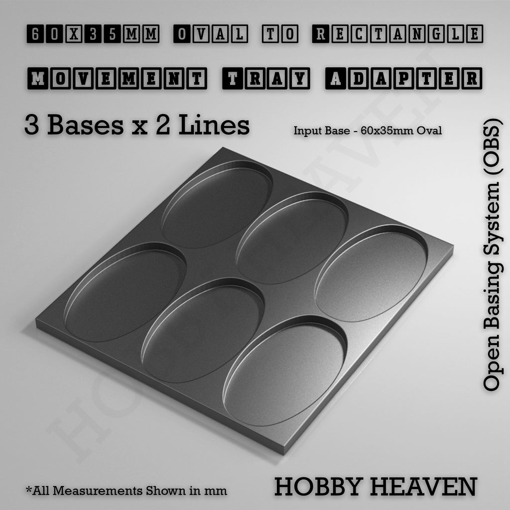 Oval to Rectangle Movement Tray Adapters