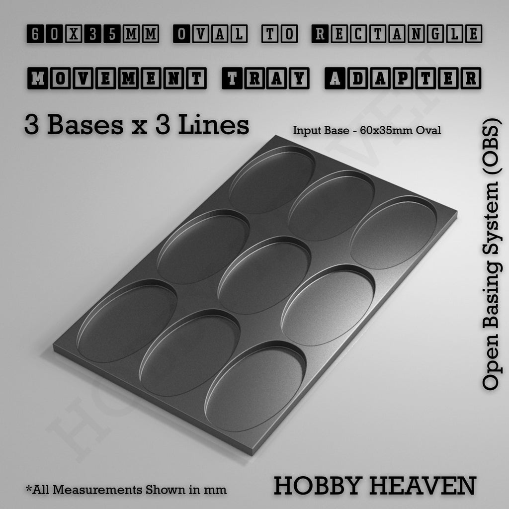 Oval to Rectangle Movement Tray Adapters