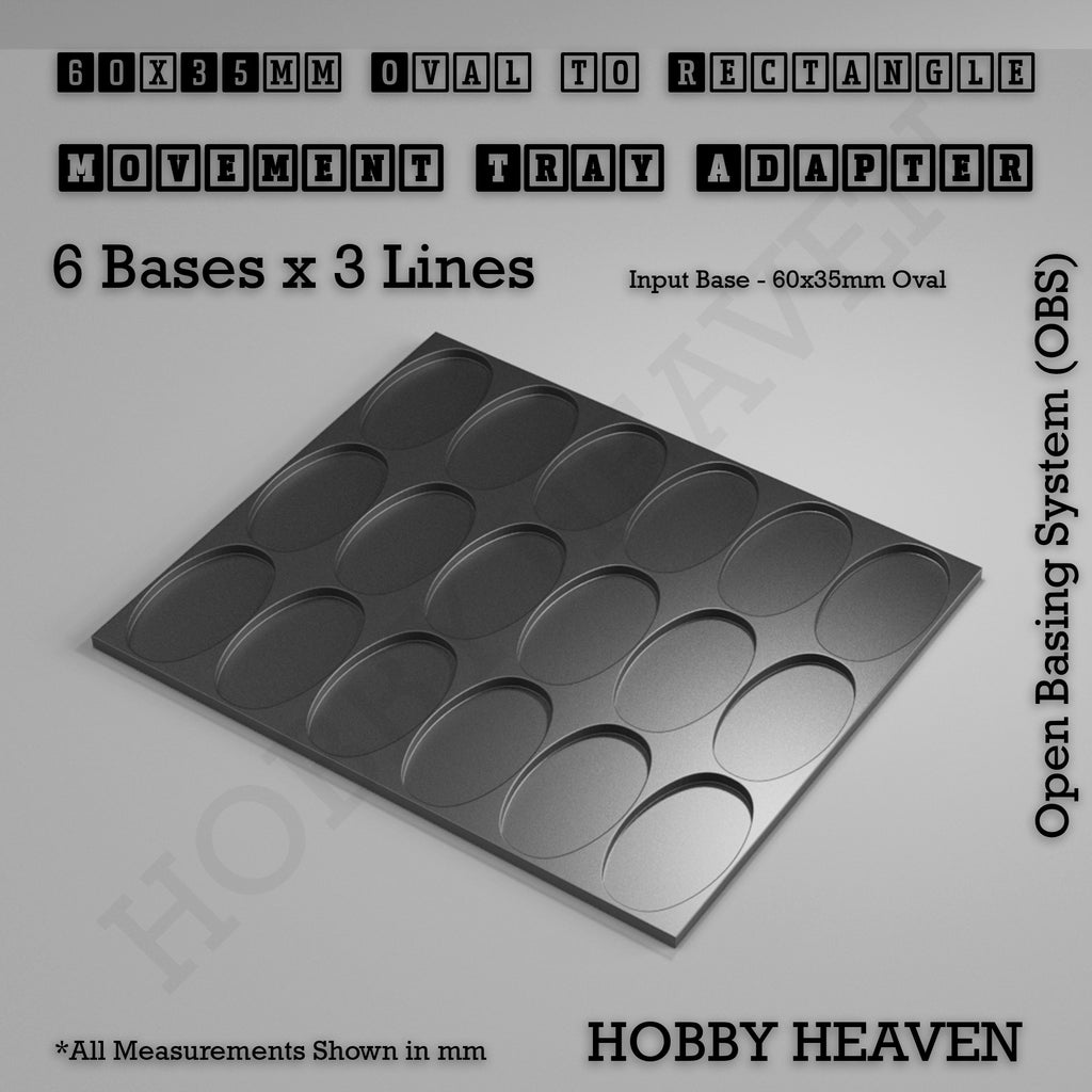 Oval to Rectangle Movement Tray Adapters